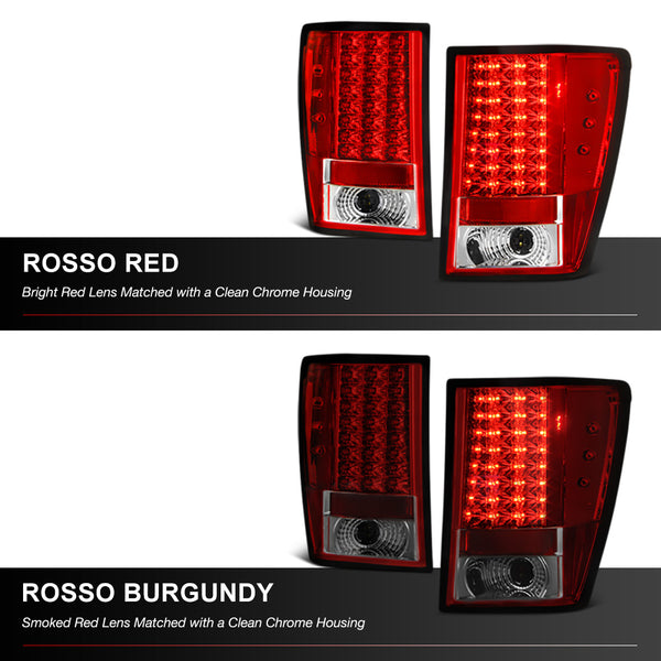2007-2010 Jeep Grand Cherokee Rosso Burgundy Tail Light