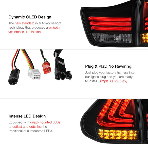2004-2009 Lexus RX Series Sinister Black Tail Light