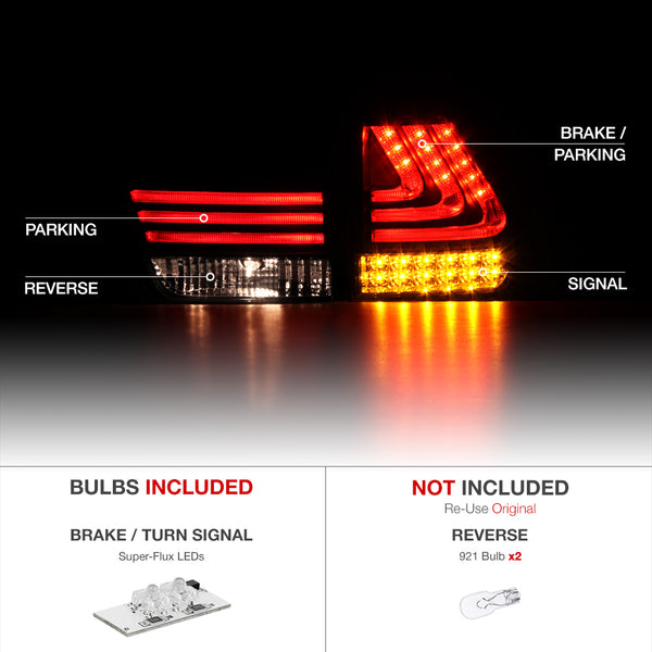 2004-2009 Lexus RX Series Sinister Black Tail Light