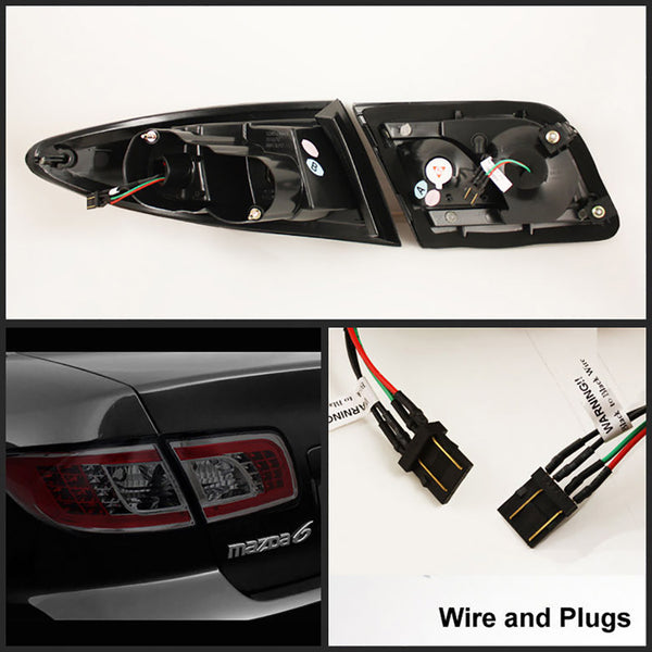 2003-2008 Mazda 6 Smoked Tail Light