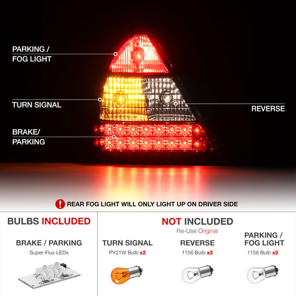 1994-2000 Mercedes-Benz W202 C-Class Chrome Tail Light