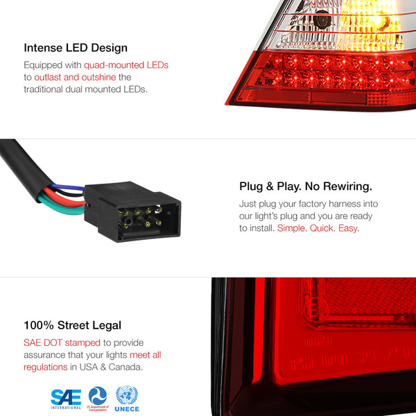 1994-2000 Mercedes-Benz W202 C-Class Rosso Red Tail Light