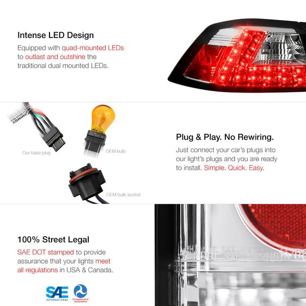 2008-2017 Mitsubishi Lancer Chrome Tail Light