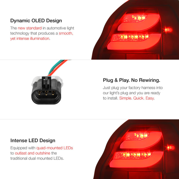2004-2008 Pontiac Grand Prix Dark Red Tail Light