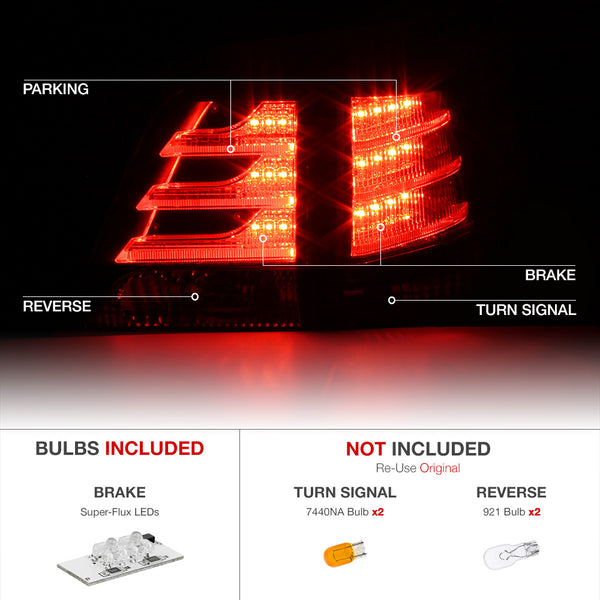2008-2011 Toyota Land Cruiser Black Tail Light