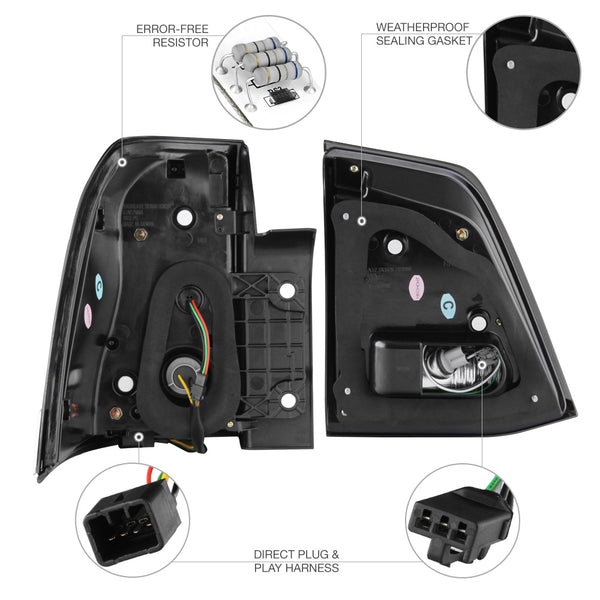 2008-2011 Toyota Land Cruiser Black Tail Light