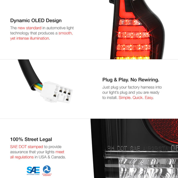 2012-2016 Toyota Prius C Black Tail Light