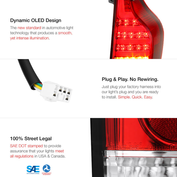 2012-2016 Toyota Prius C Red Tail Light