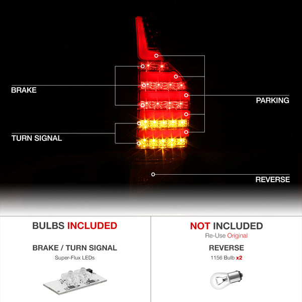 2012-2016 Toyota Prius C Red Tail Light