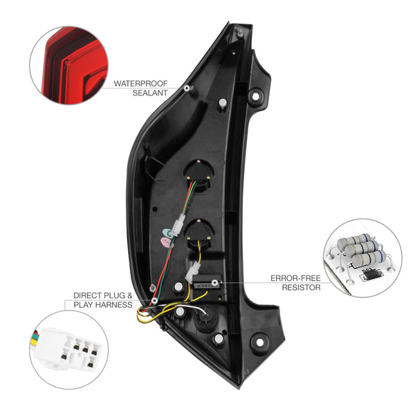 2012-2016 Toyota Prius C Red Tail Light