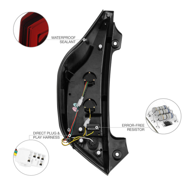 2012-2016 Toyota Prius C Red Tail Light