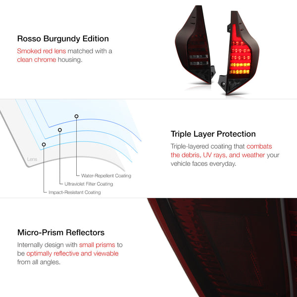 2012-2016 Toyota Prius C Red Tail Light
