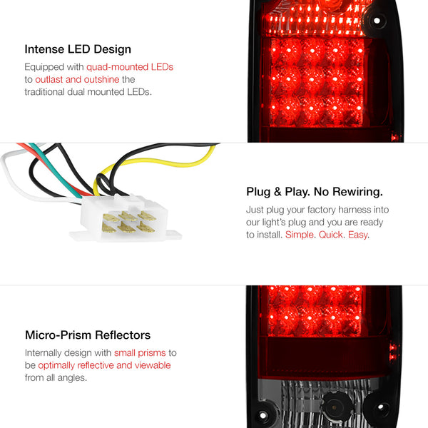 2001-2004 Toyota Tacoma Rosso Burgundy Tail Light