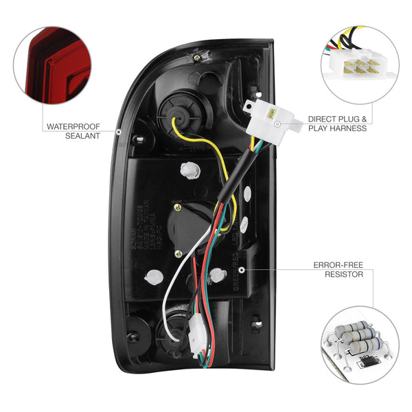 2001-2004 Toyota Tacoma Rosso Burgundy Tail Light