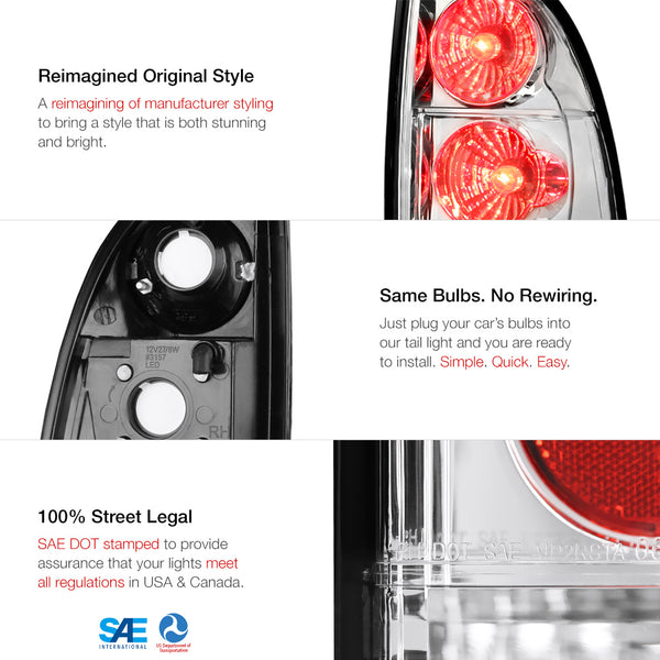 2005-2015 Toyota Tacoma Chrome Tail Light