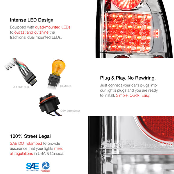 2005-2015 Toyota Tacoma Chrome Tail Light