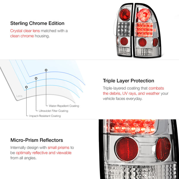 2005-2015 Toyota Tacoma Chrome Tail Light