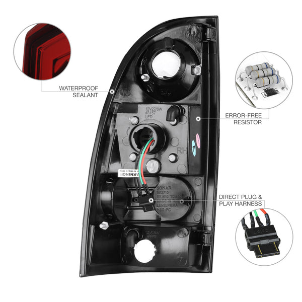 2005-2015 Toyota Tacoma Rosso Burgundy Tail Light