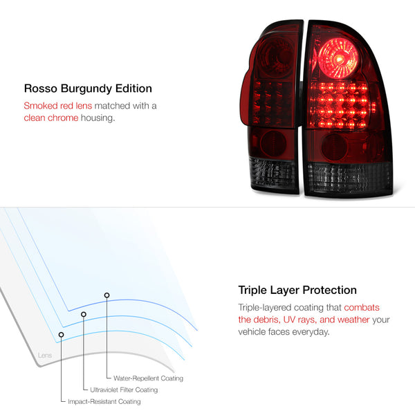 2005-2015 Toyota Tacoma Rosso Burgundy Tail Light
