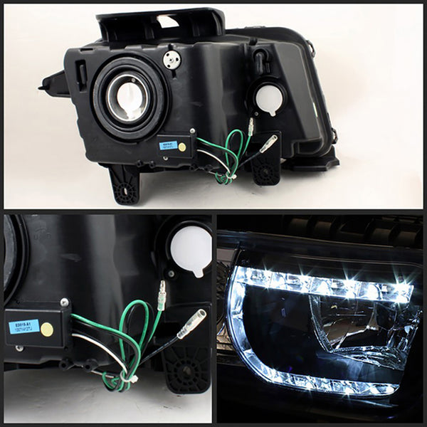 2010-2013 Chevrolet Camaro Black Headlight