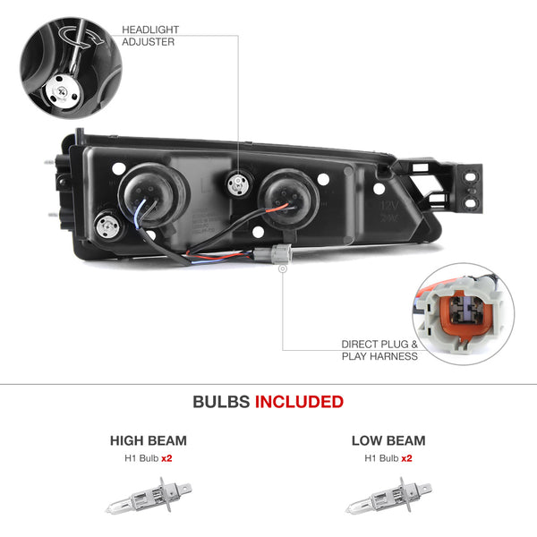 1997-1998 Nissan 240SX S14 Chrome Headlight
