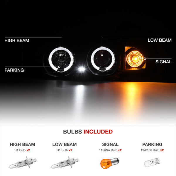 1999-2001 BMW E46 3-Series Black Headlight