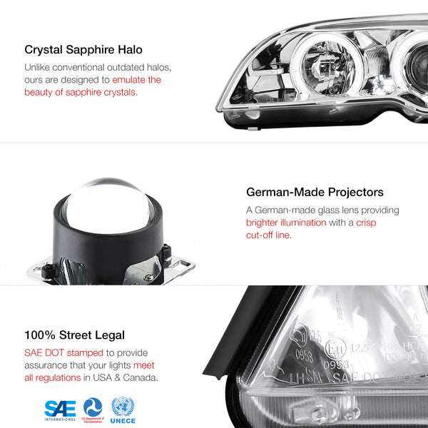2003-2006 BMW E46 3-Series Chrome Headlight