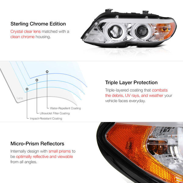 2004-2006 BMW E53 X5 Chrome Headlight