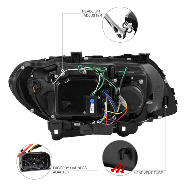 2004-2006 BMW E53 X5 Black Headlight