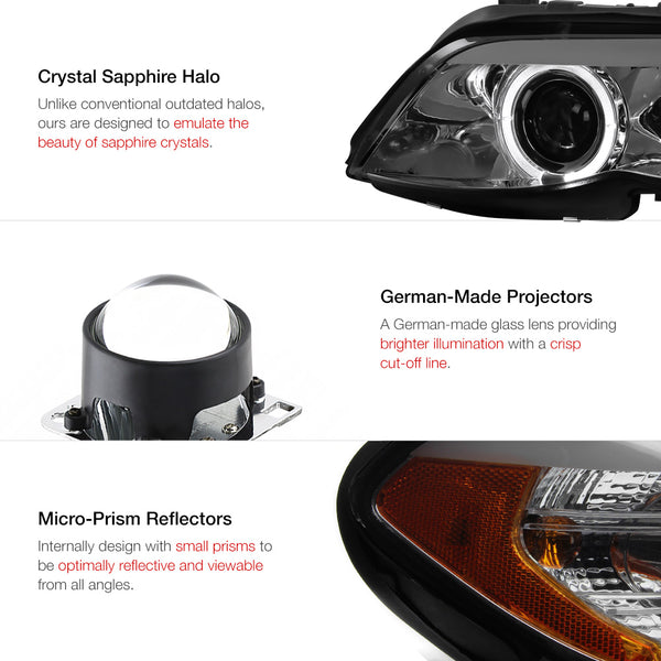 2004-2006 BMW E53 X5 Smoked Headlight