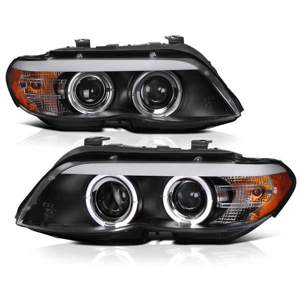 2004-2006 BMW E53 X5 Black Headlight