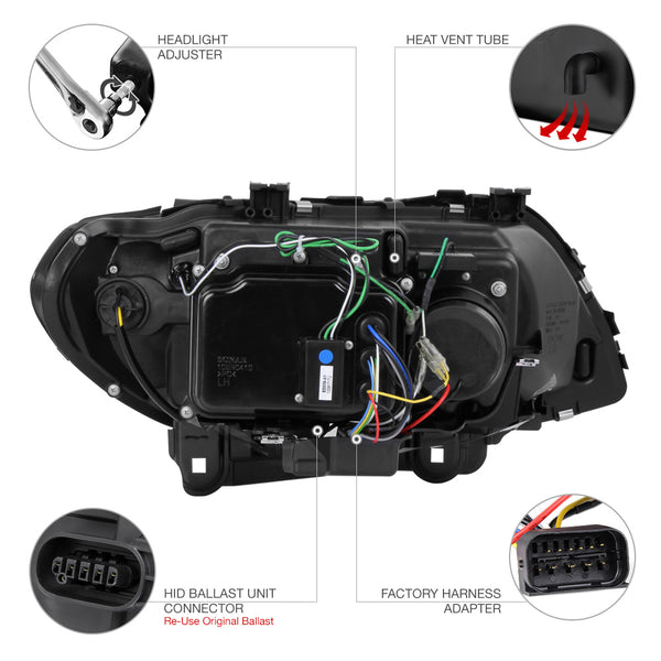 2004-2006 BMW E53 X5 Black Headlight
