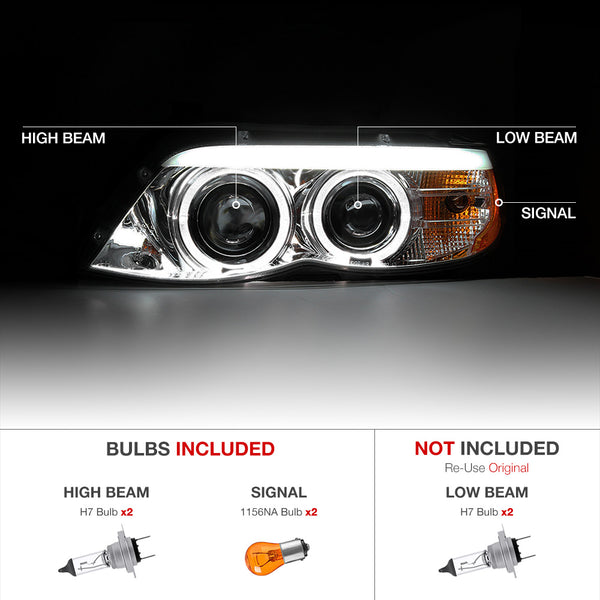 2004-2006 BMW E53 X5 Smoked Headlight