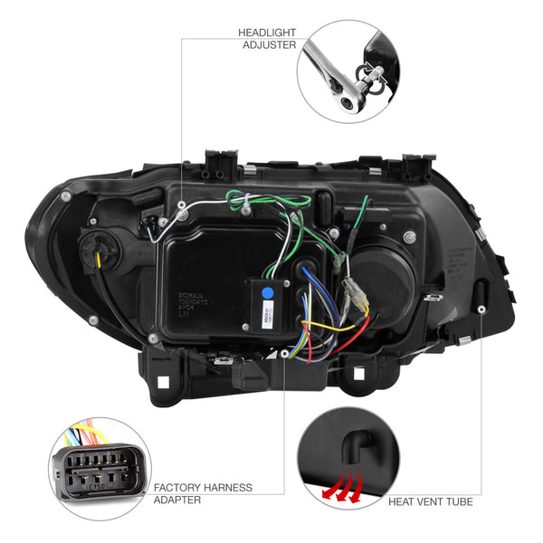 2004-2006 BMW E53 X5 Black Headlight