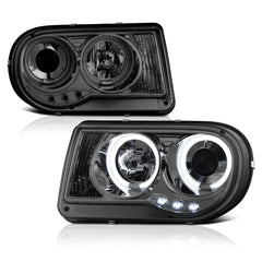 2005-2010 Chrysler 300C Smoked Headlight