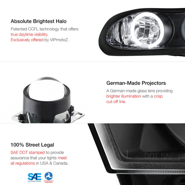 1998-2002 Chevrolet Camaro Black Headlight