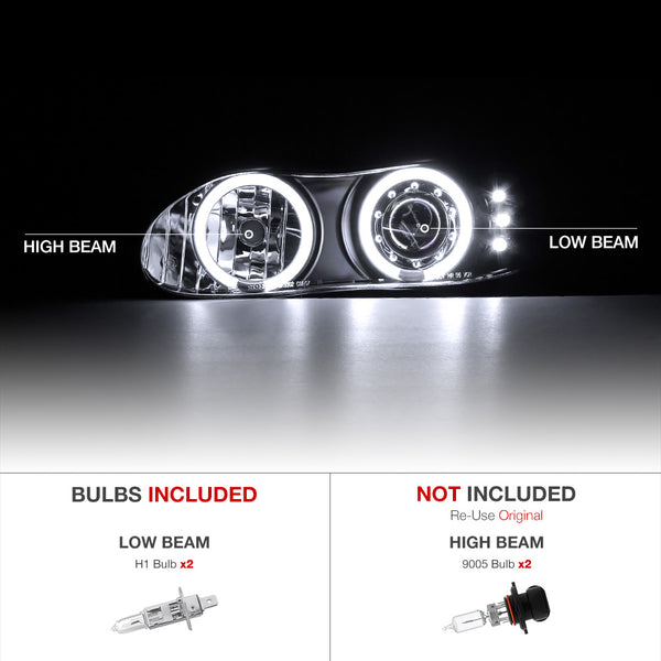 1998-2002 Chevrolet Camaro Black Headlight