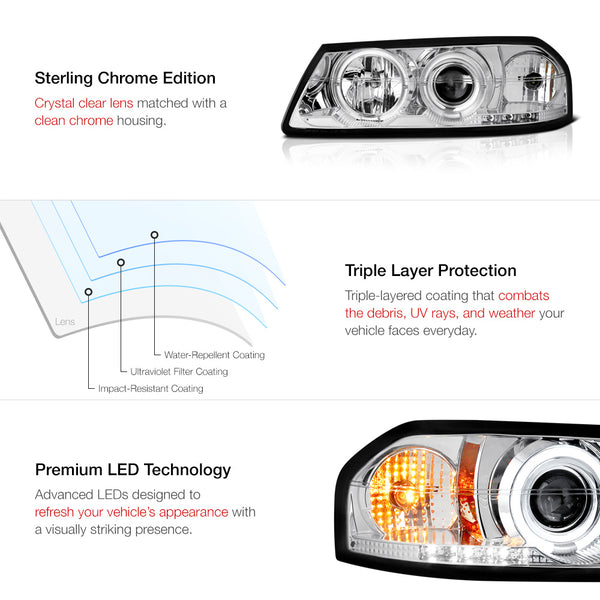 2000-2005 Chevrolet Impala Chrome Headlight