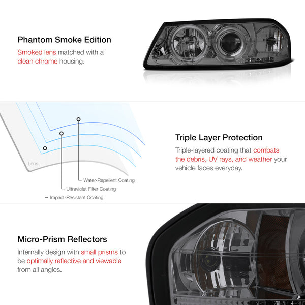 2000-2005 Chevrolet Impala Smoked Headlight