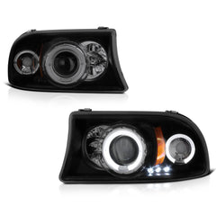 1997-2004 Dodge Dakota Pickup Sinister Black Headlight