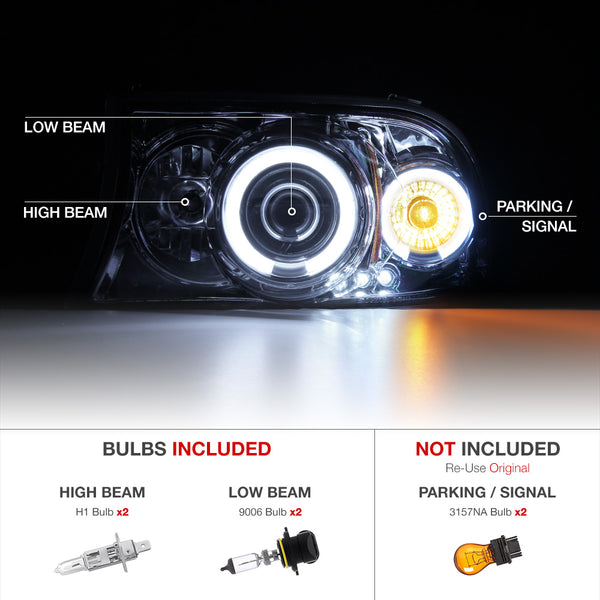 1997-2004 Dodge Dakota Pickup Chrome Headlight
