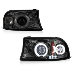 1997-2004 Dodge Dakota Pickup Smoked Headlight