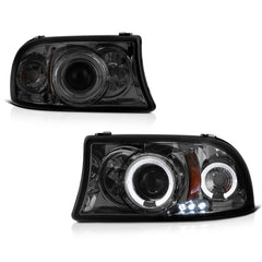 1997-2004 Dodge Dakota Pickup Smoked Headlight