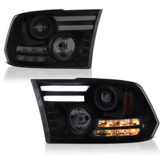 2013-2017 Dodge RAM 1500 | 2500 | 3500 Sinister Black Headlight