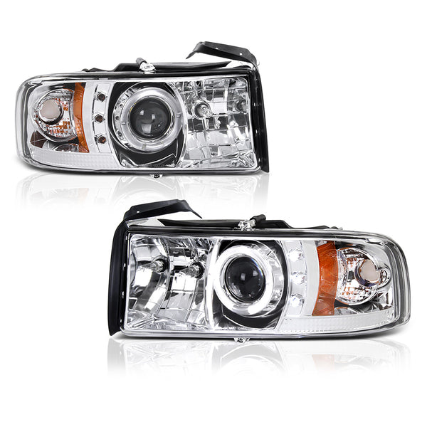 1999-2001 Dodge RAM 1500 Sport Chrome Headlight