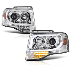 2007-2014 Ford Expedition Chrome Headlight