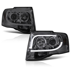 2007-2014 Ford Expedition Smoked Headlight