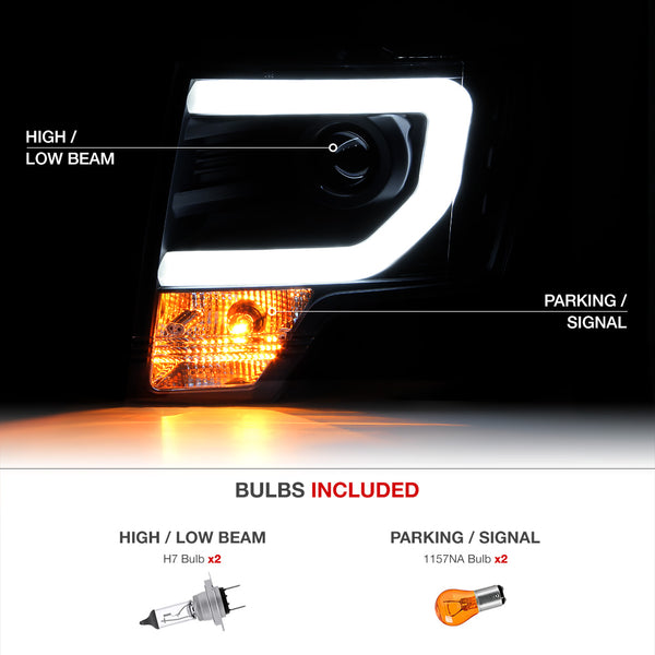 2009-2014 Ford F-150 Sinister Black Headlight