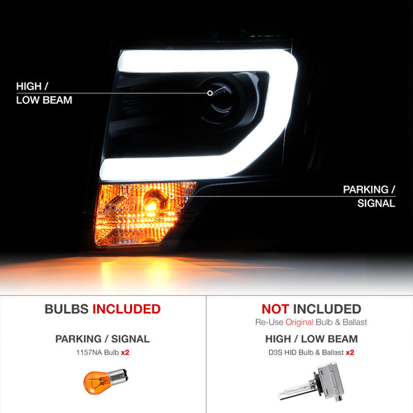 2013-2014 Ford F-150 Sinister Black Headlight
