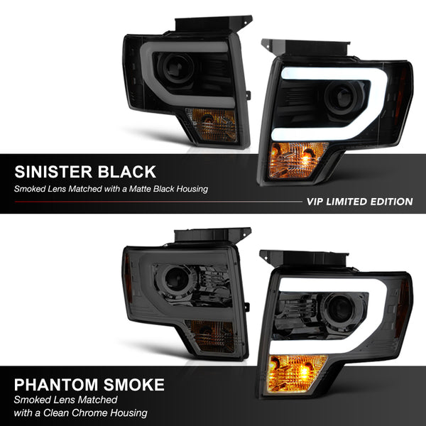 2013-2014 Ford F-150 Sinister Black Headlight
